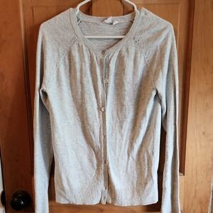 GAP Women's Heather Gray Cardigan Sweater